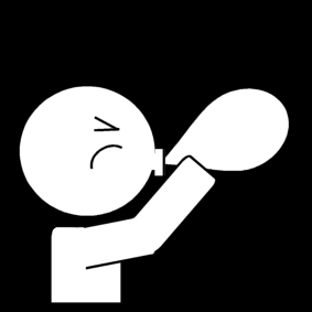 blow the balloon